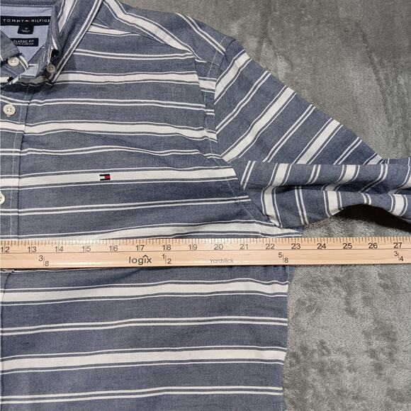 Tommy‎ Hilfiger Men's Button Down Shirt Size Medium Classic Fit Button Collar - Picture 8 of 13